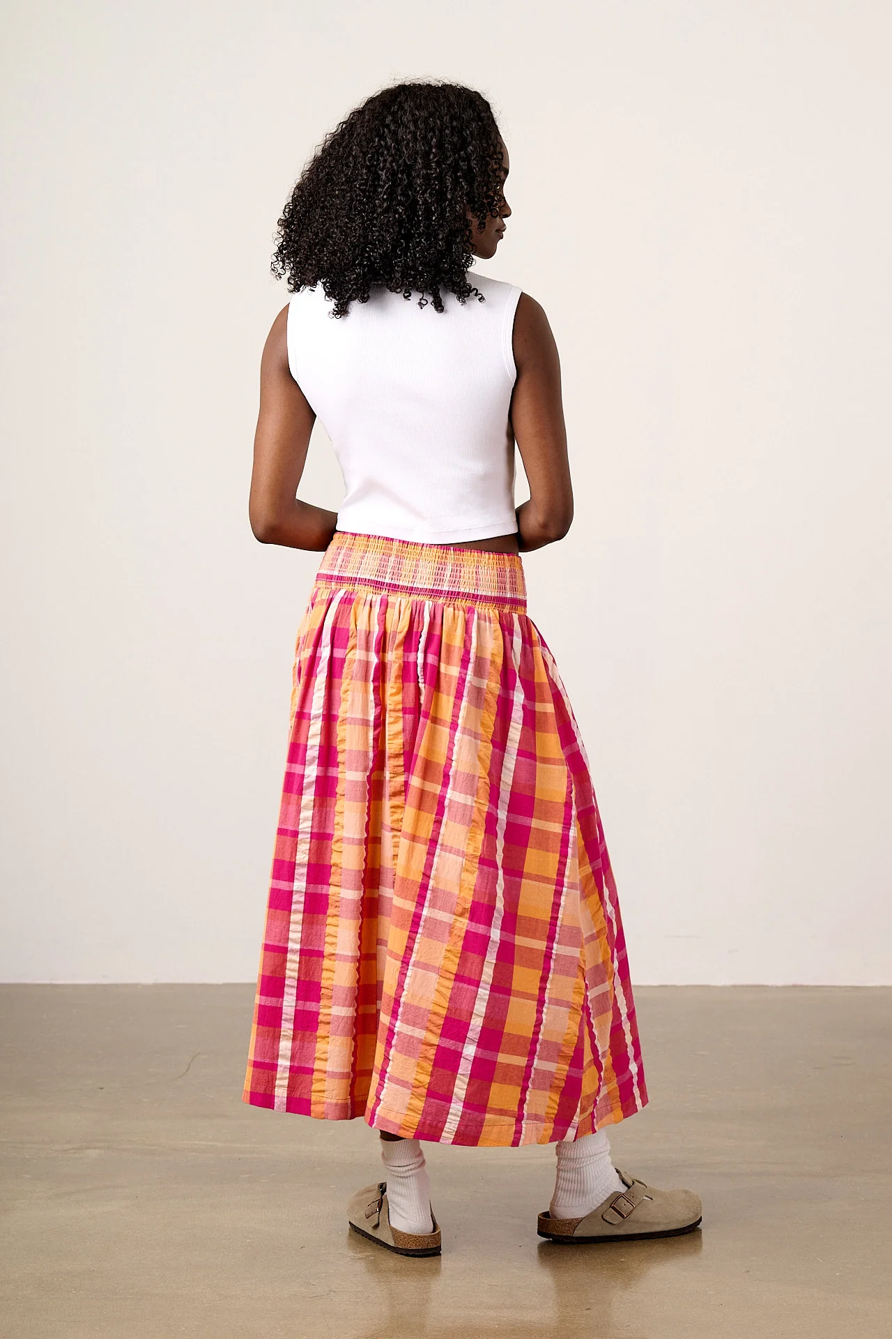 Sofiya - Midi Skirt in Madras Check - Image 6