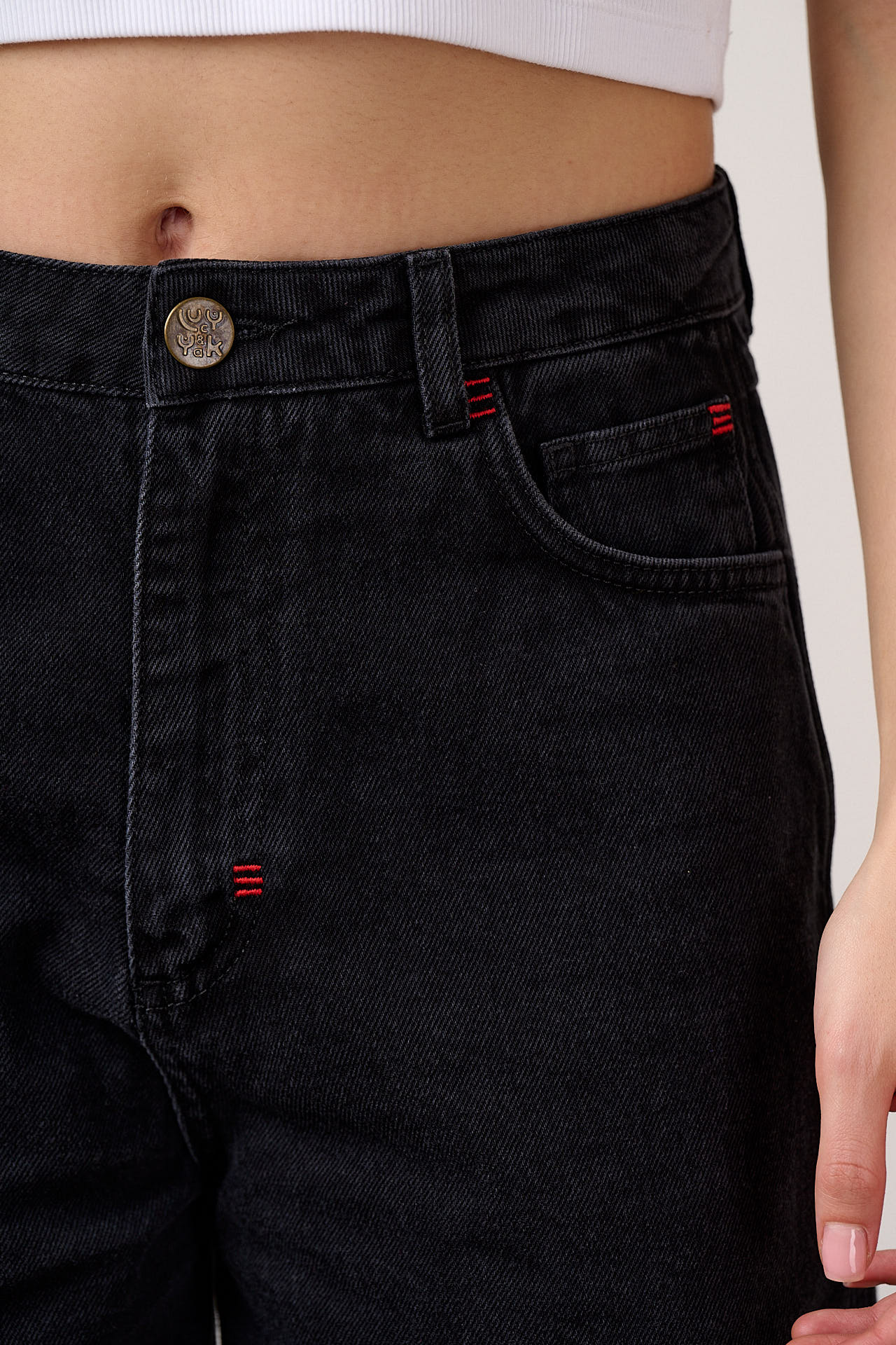 Sol - Denim Long Shorts in Black Wash - Image 5