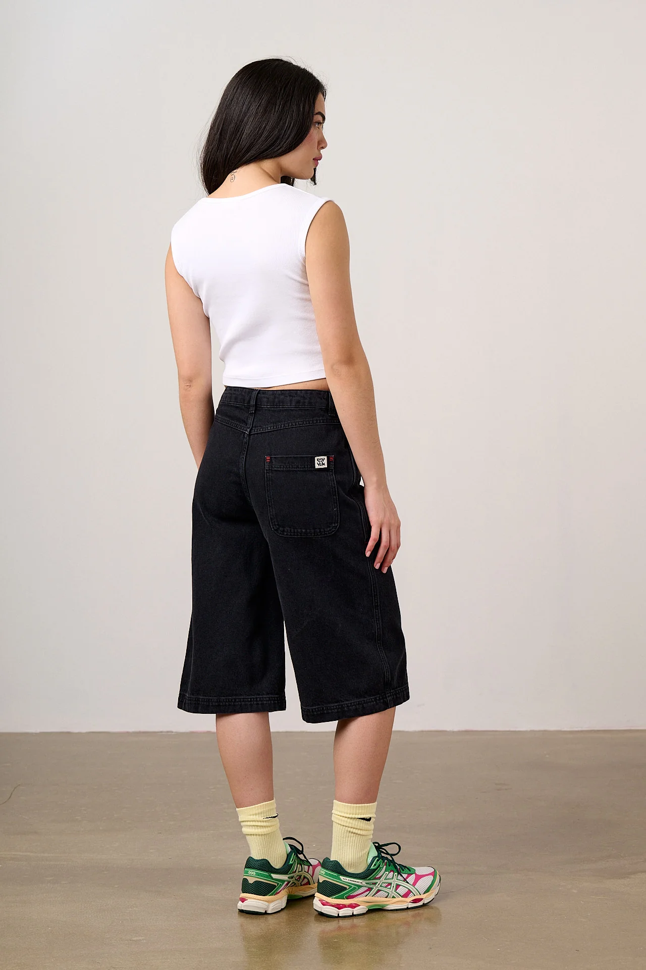 Sol - Denim Long Shorts in Black Wash - Image 6