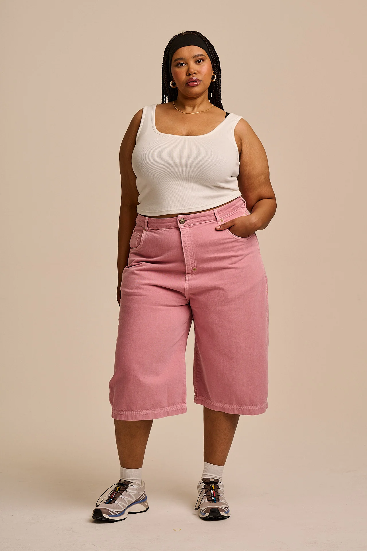 Sol - Denim Long Shorts in Pink Cashmere Rose - Image 4