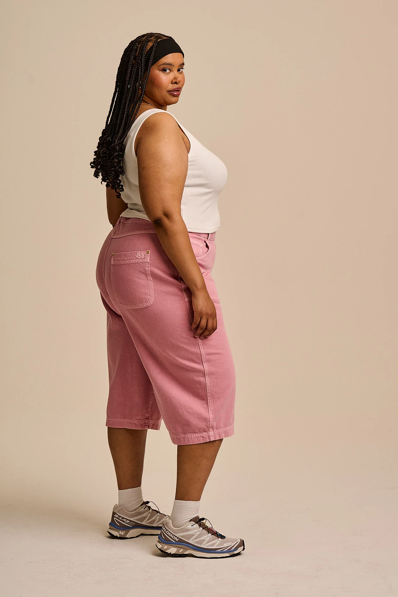 Sol - Denim Long Shorts in Pink Cashmere Rose - Image 5