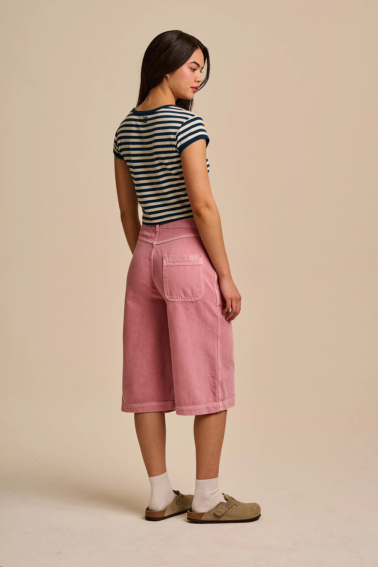 Sol - Denim Long Shorts in Pink Cashmere Rose - Image 7