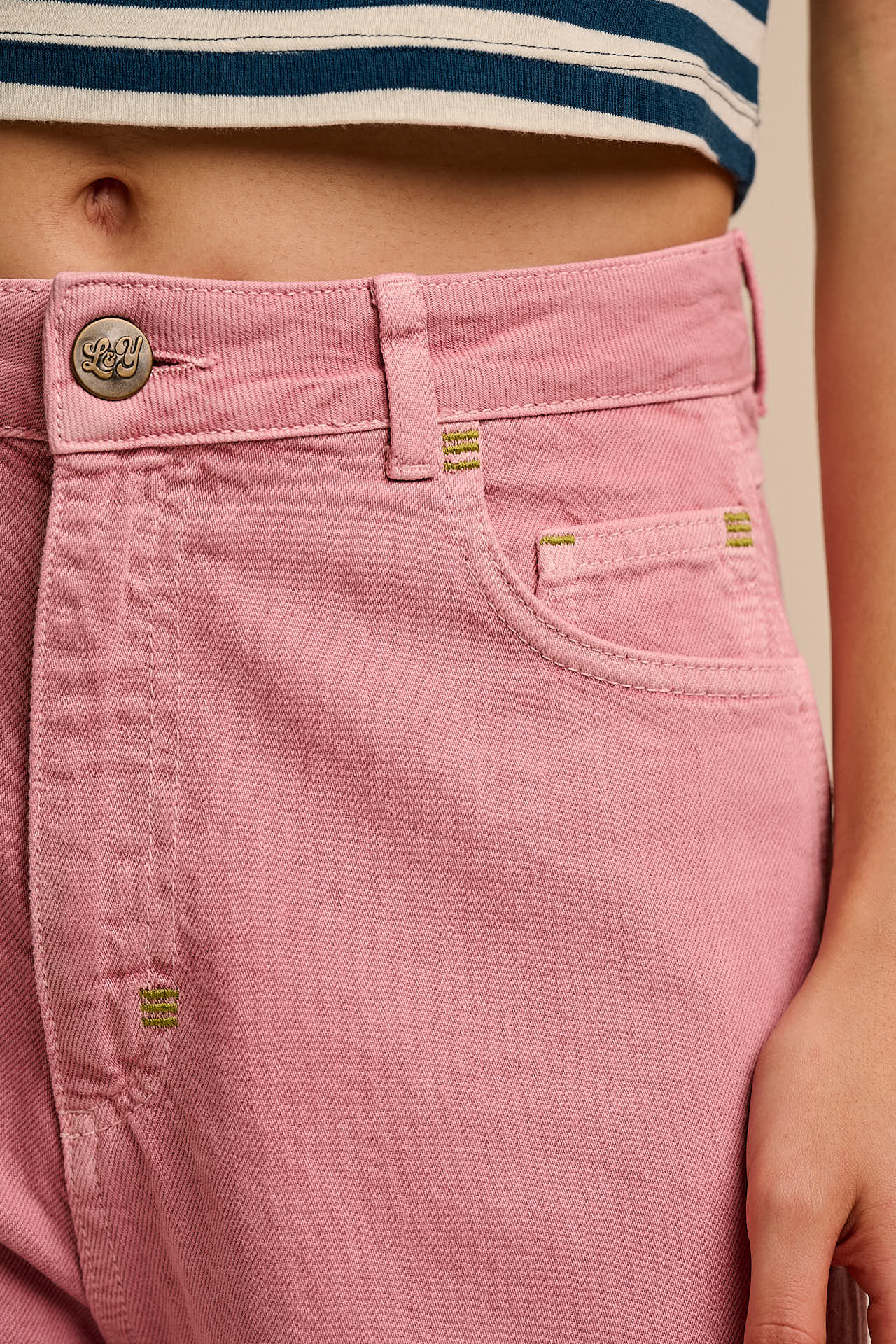 Sol - Denim Long Shorts in Pink Cashmere Rose - Image 8
