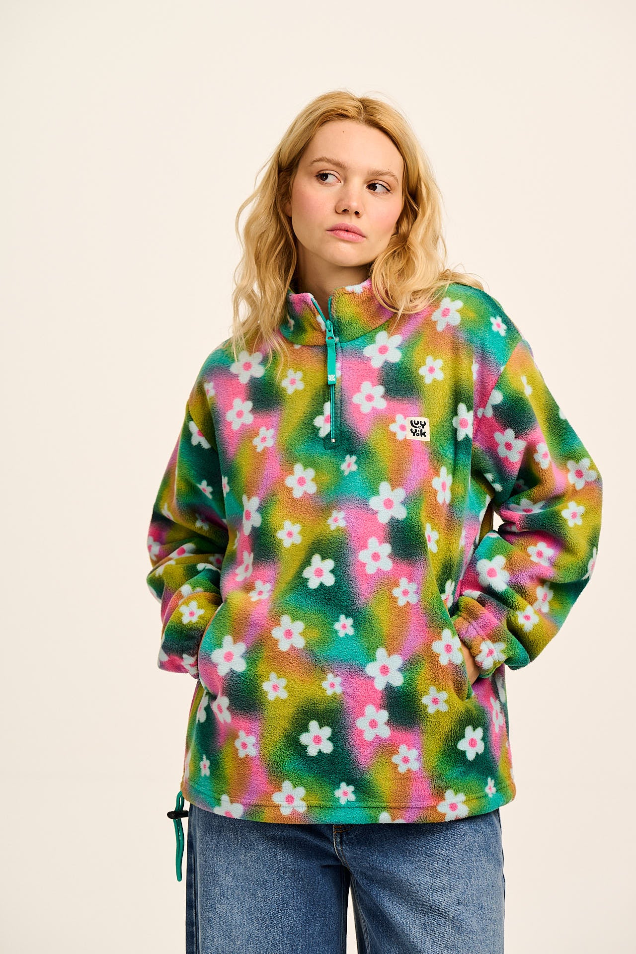 Stevie - Polar Fleece in Tie Dye Daisy Lu - Image 3