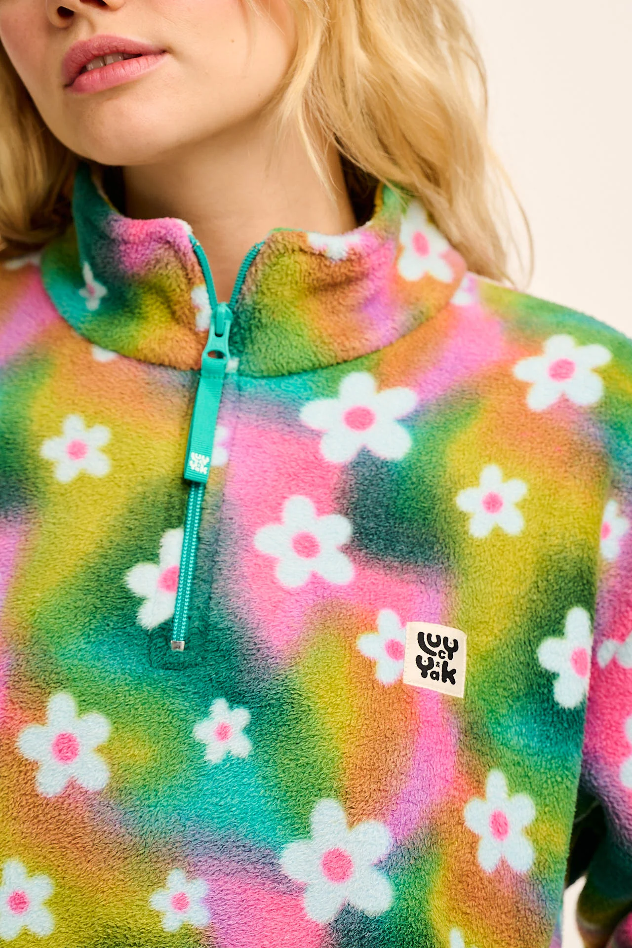 Stevie - Polar Fleece in Tie Dye Daisy Lu - Image 4