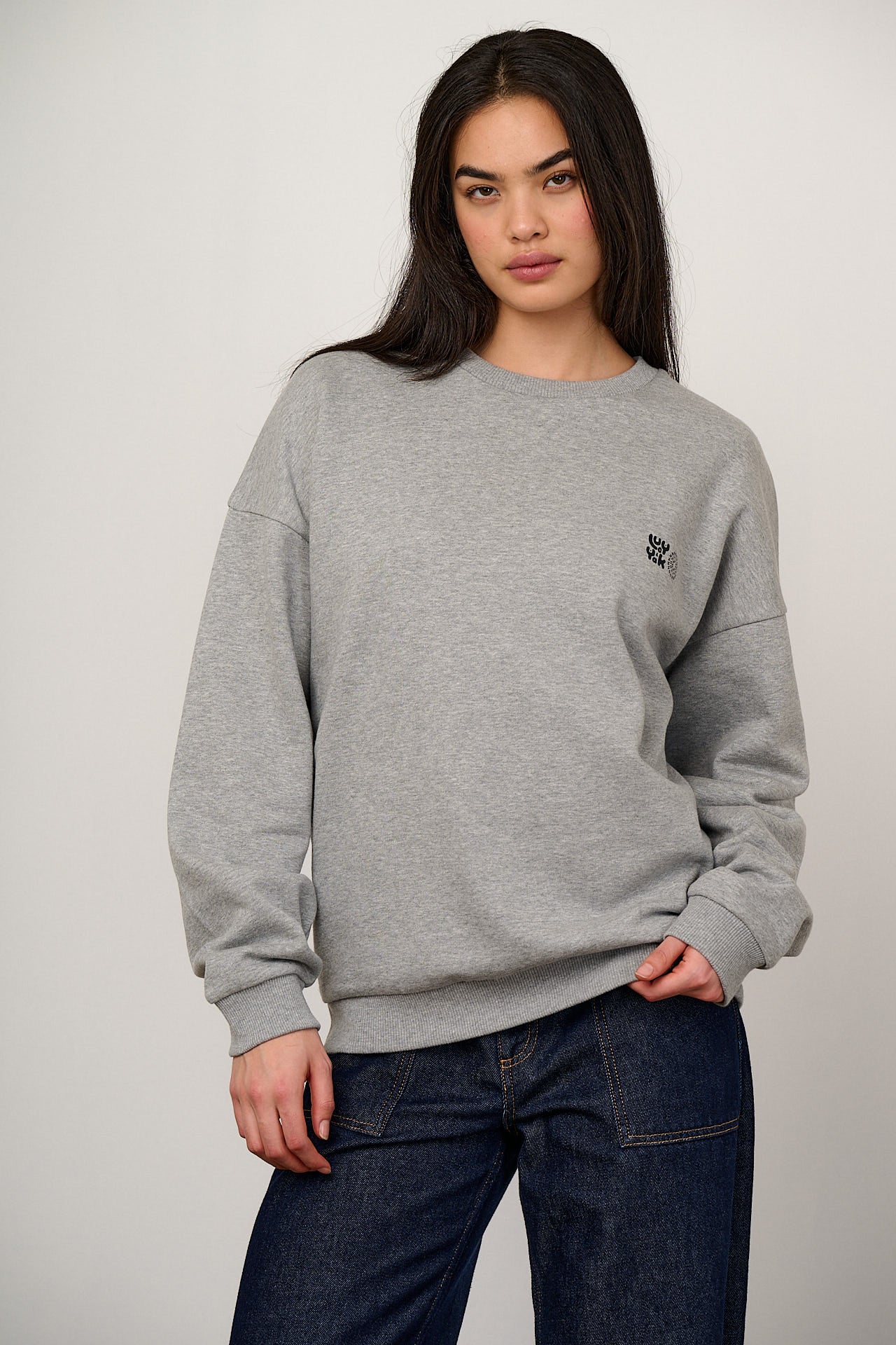 L.E. Sutton - Cotton Oversized Sweatshirt in Dinosaur Natural History Museum & Yak Print - Image 4