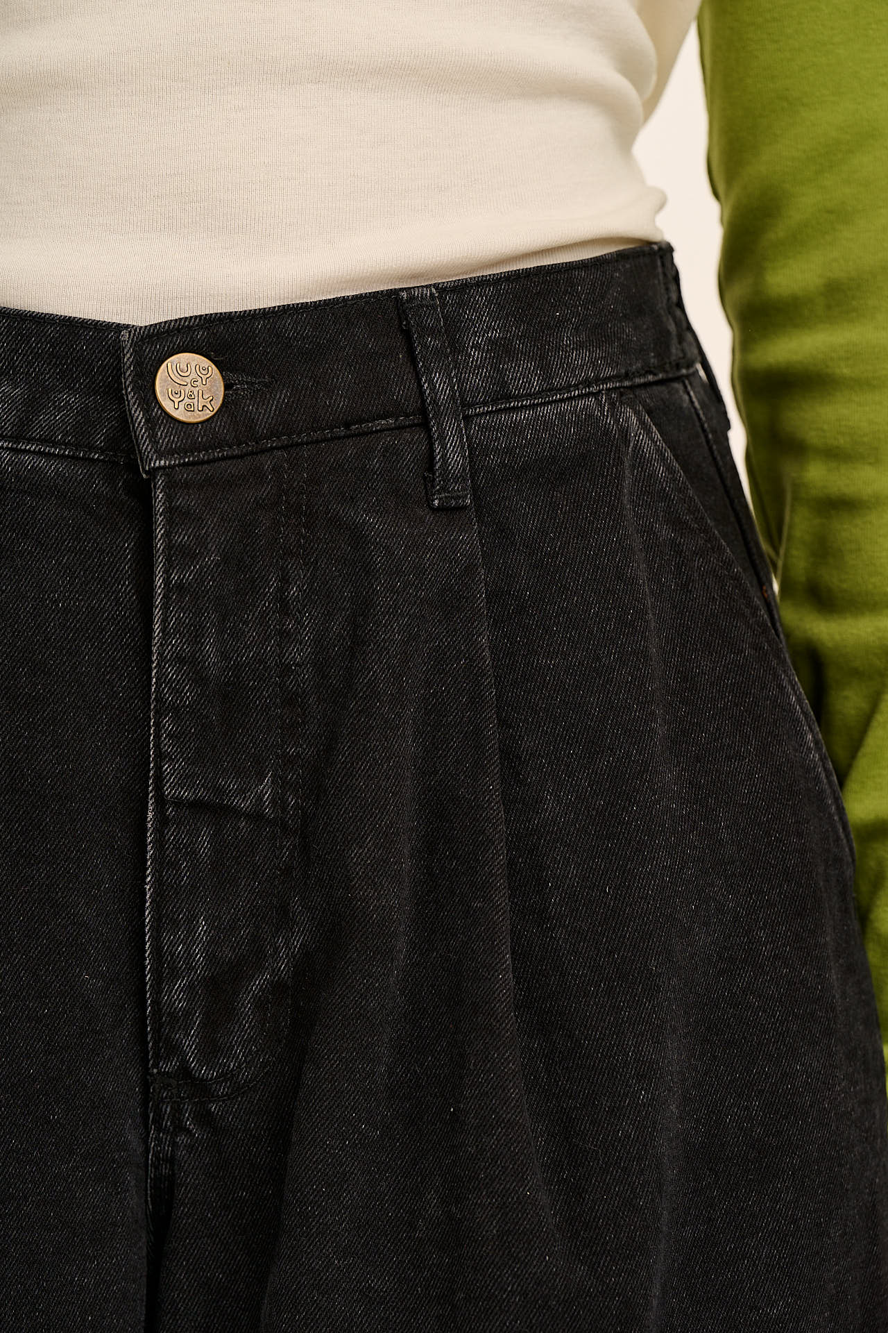 Tate - Denim Extra Wide Leg Jeans in Black Wash - Image 4