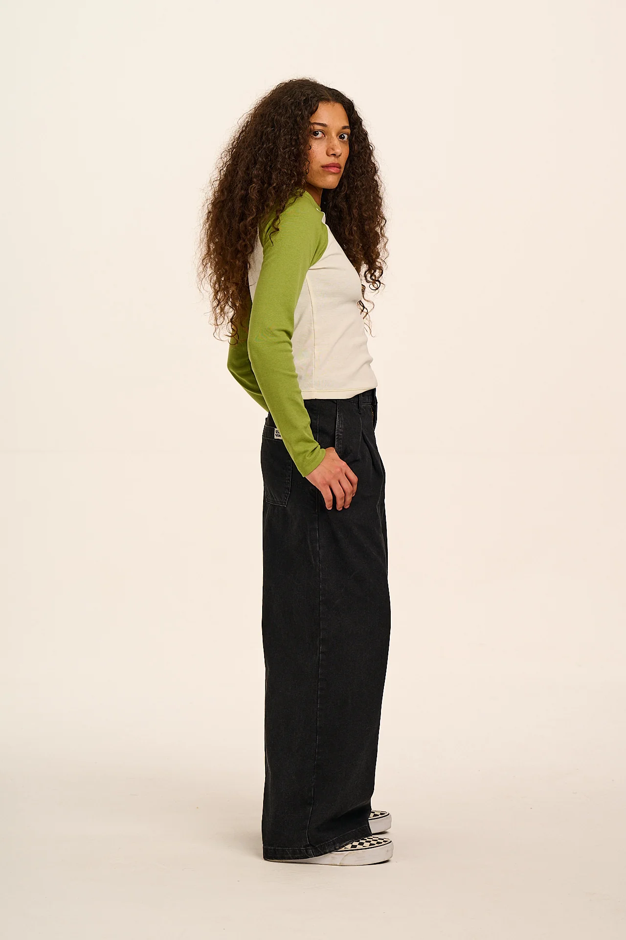 Tate - Denim Extra Wide Leg Jeans in Black Wash - Image 6