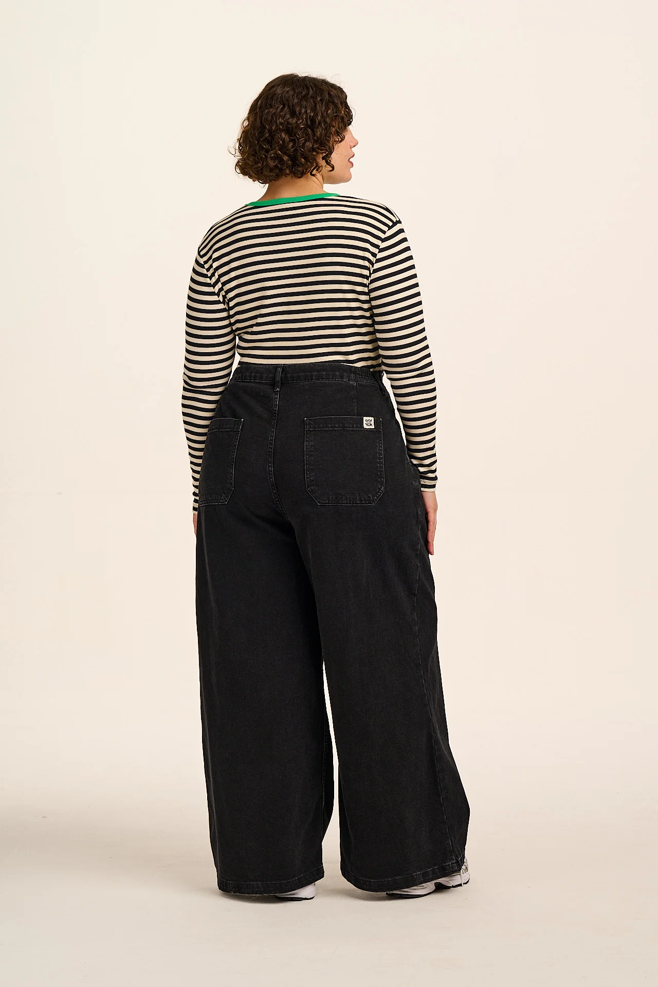 Tate - Denim Extra Wide Leg Jeans in Black Wash - Image 7