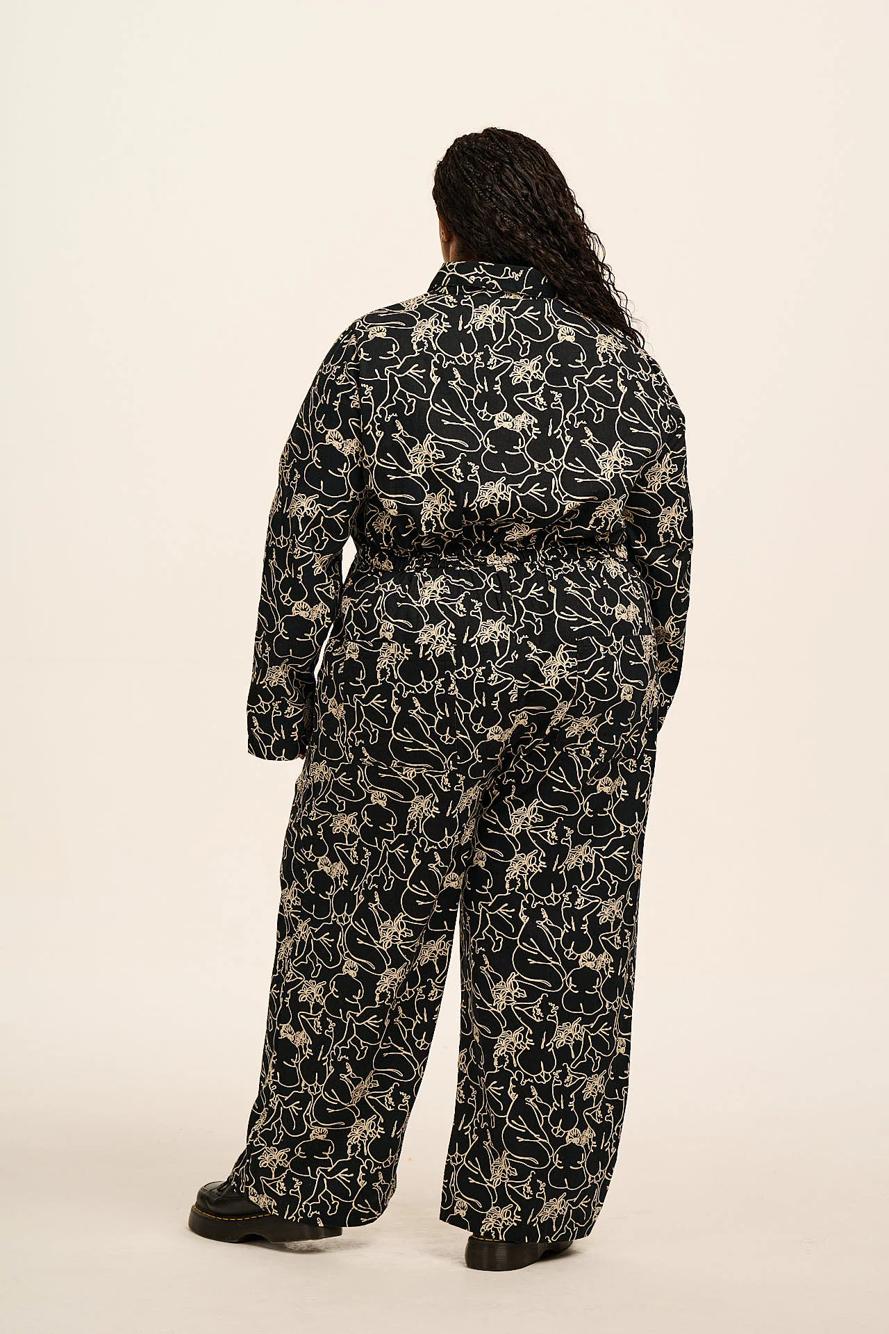 Tavira - Cotton Long Sleeve Jumpsuit in Bodies Print - Image 10