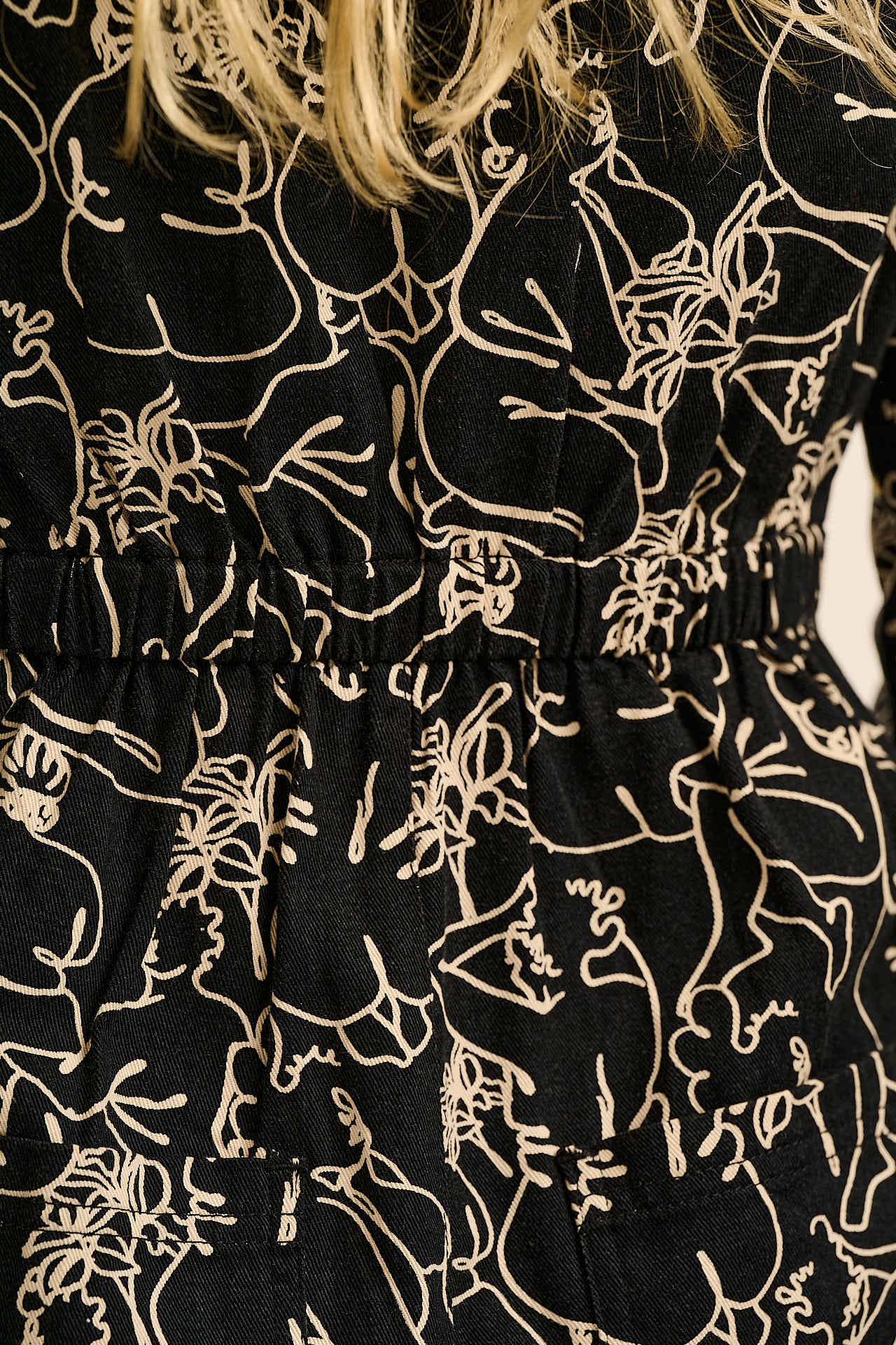 Tavira - Cotton Long Sleeve Jumpsuit in Bodies Print - Image 8