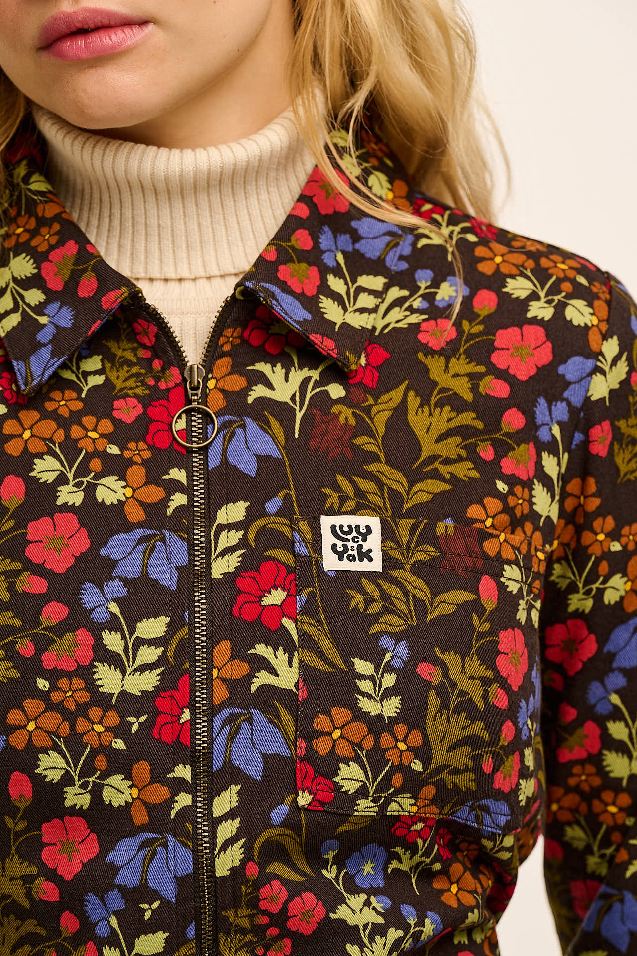 Tavira - Cotton Long Sleeve Jumpsuit in Vintage Floral - Image 2