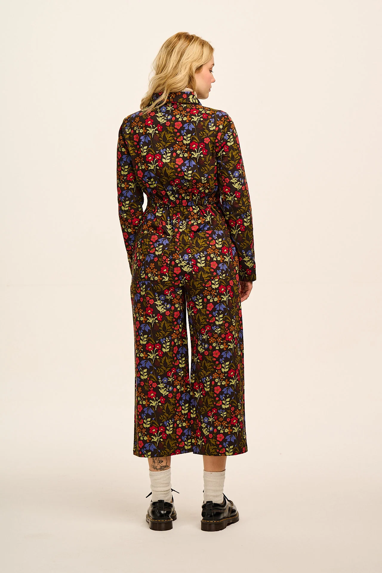 Tavira - Cotton Long Sleeve Jumpsuit in Vintage Floral - Image 6