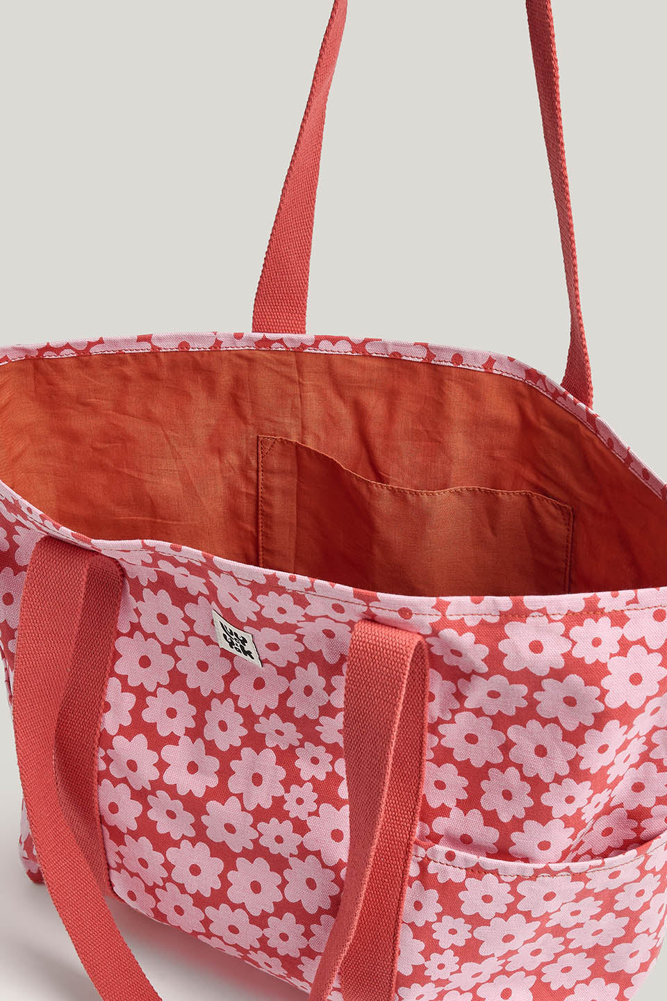 Teo - Cotton Beach Bag in Coastal Flower - Image 4