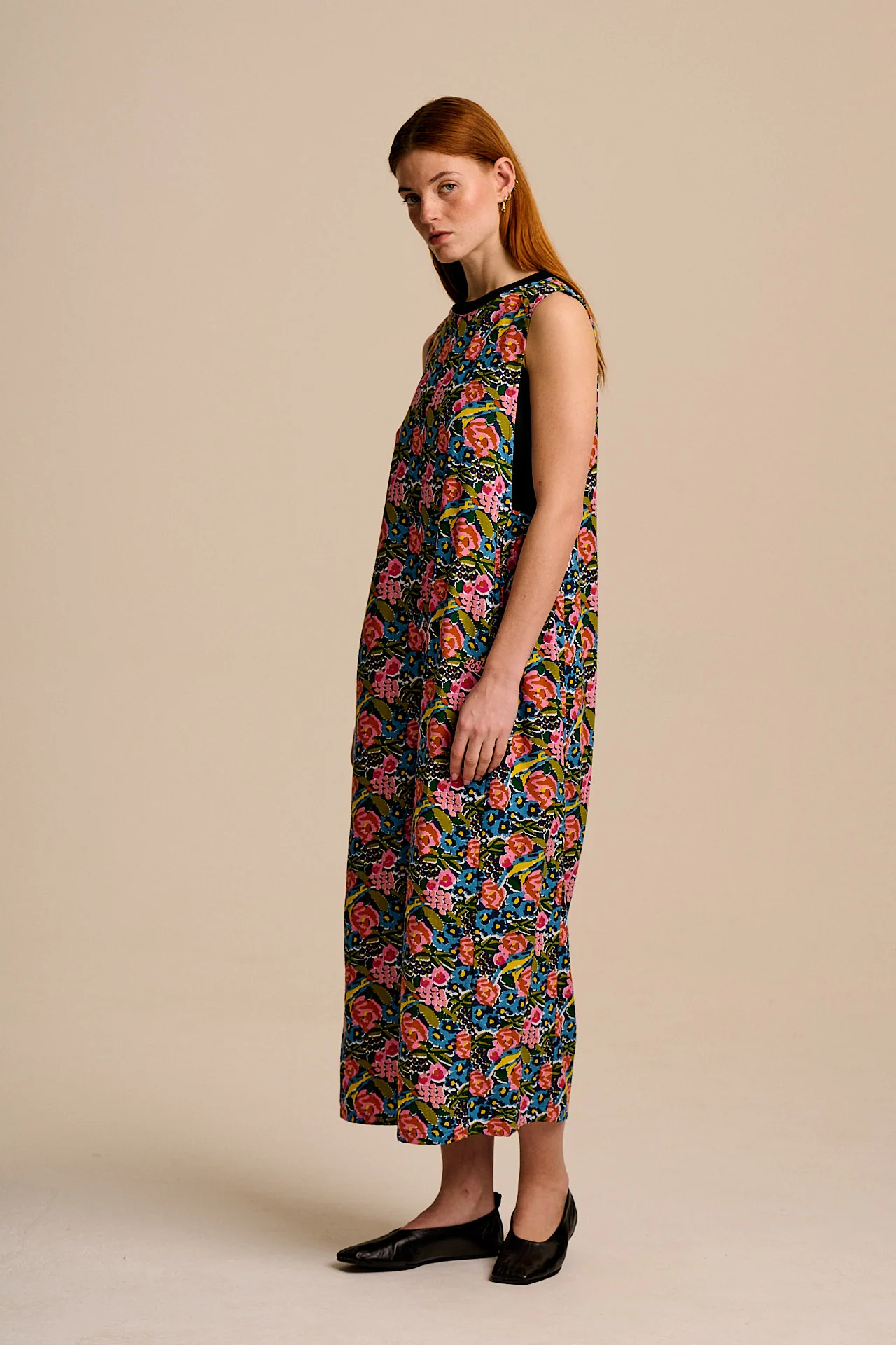 Tilda - Cotton & Viscose Wide Leg Jumpsuit in Blue Birdie Floral - Image 7
