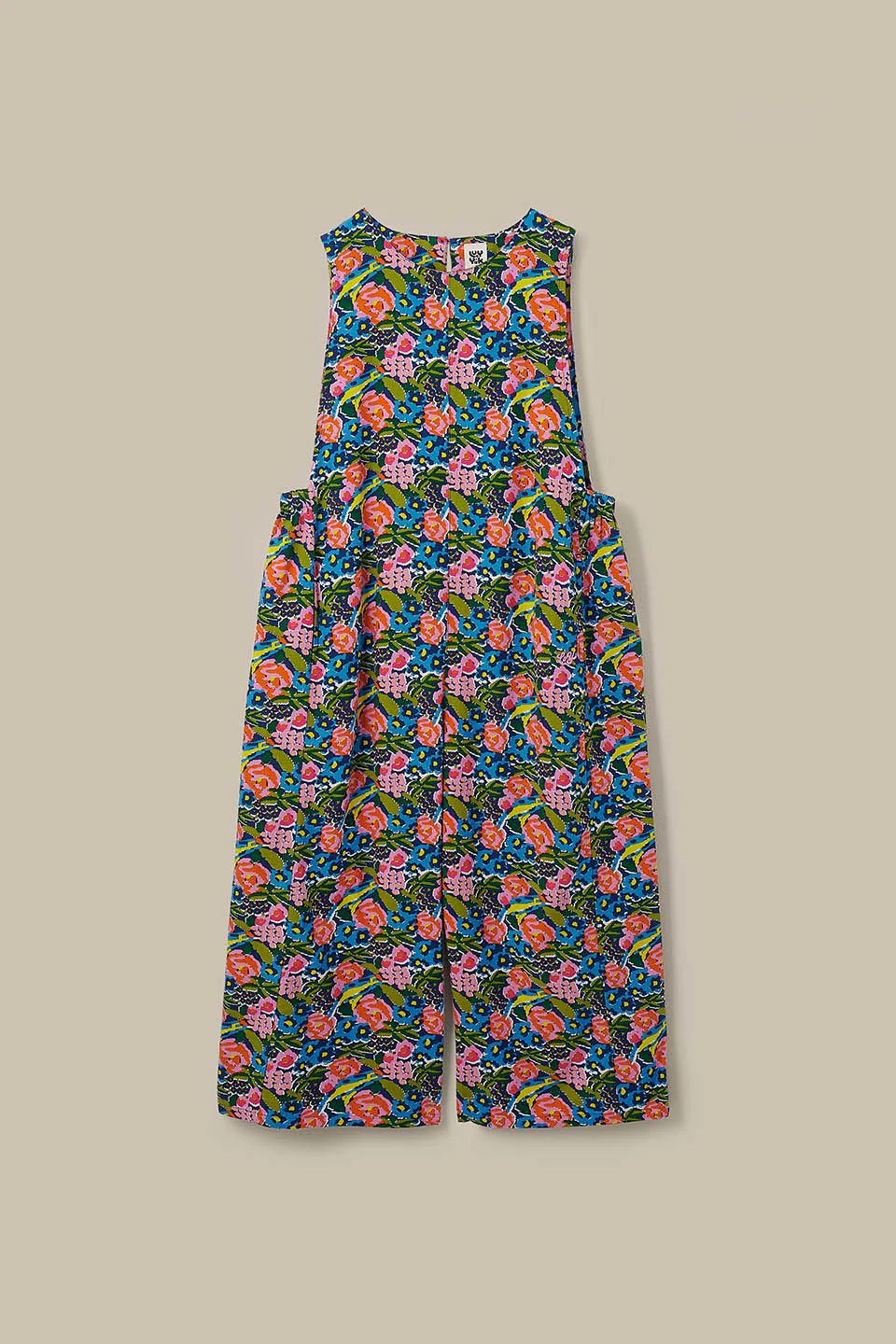 Tilda - Cotton & Viscose Wide Leg Jumpsuit in Blue Birdie Floral - Image 9