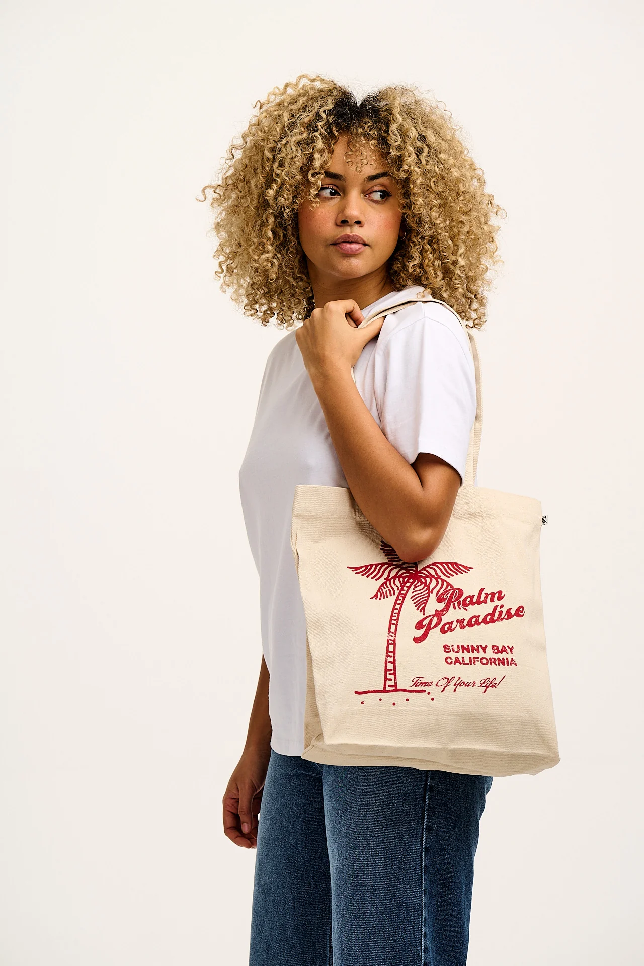 Felix - Cotton Tote Bag with Palm Paradise Print - Image 4