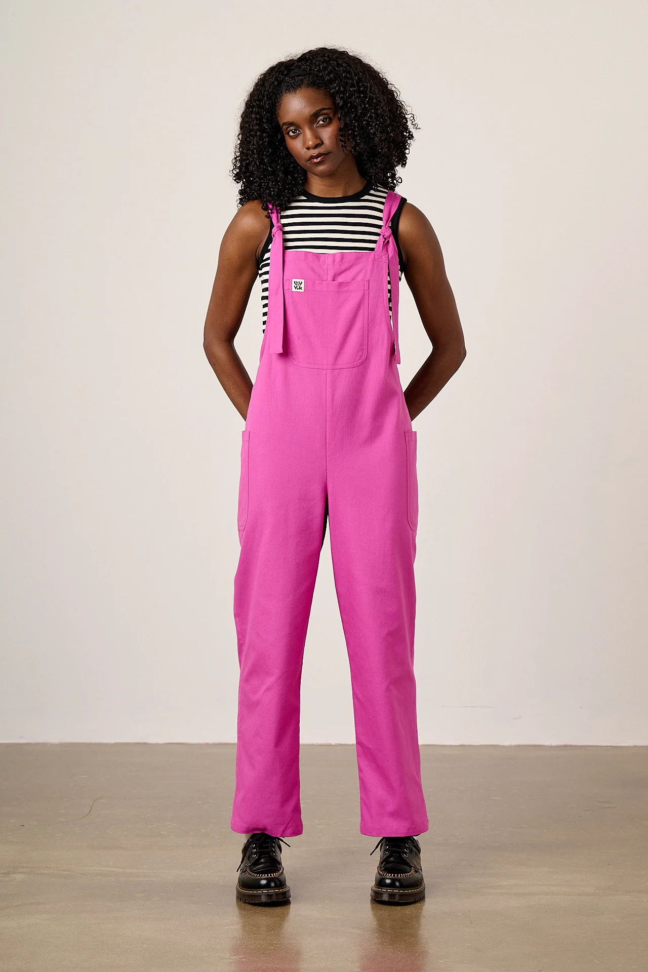Una - Cotton Dungarees in Purple Orchid