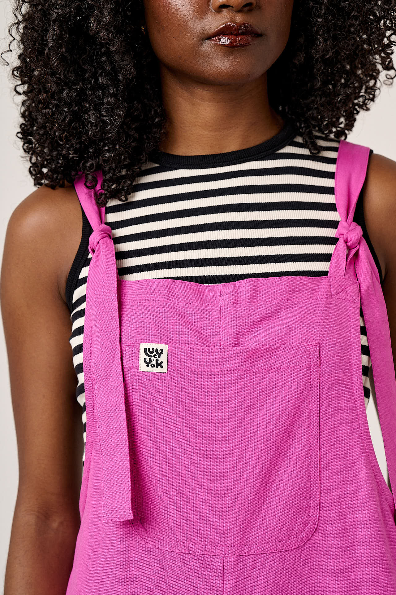 Una - Cotton Dungarees in Purple Orchid - Image 2