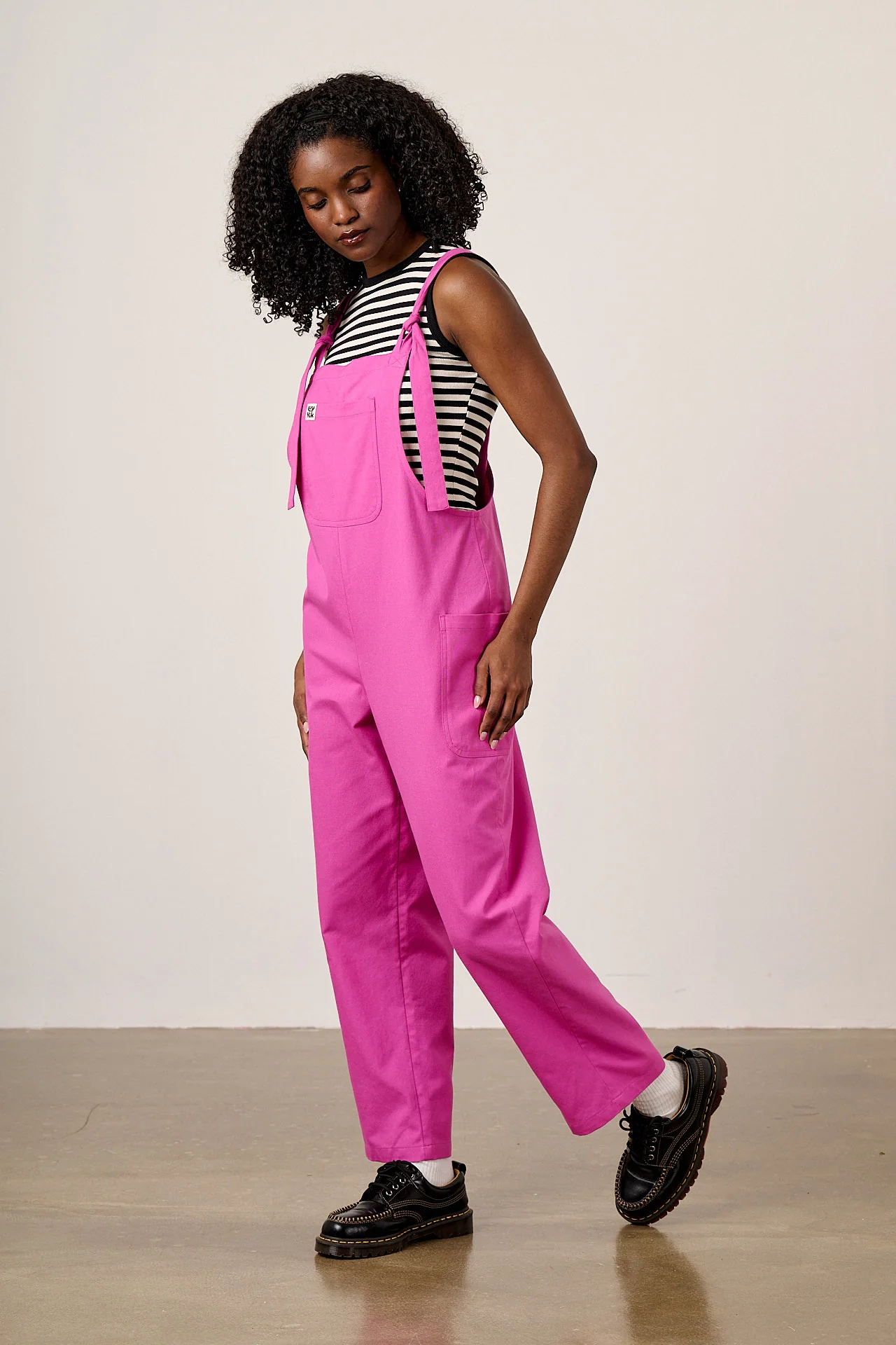 Una - Cotton Dungarees in Purple Orchid - Image 4