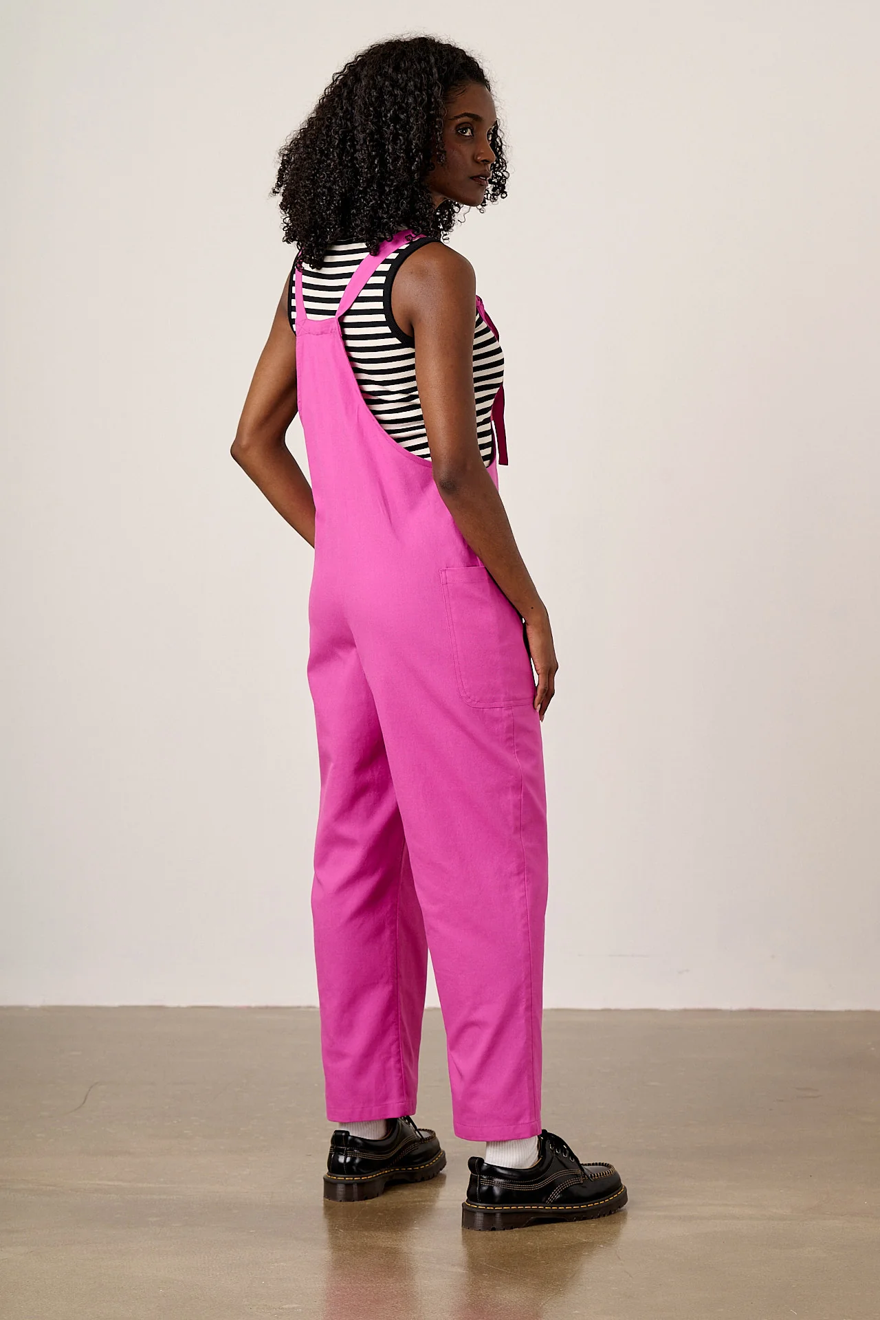 Una - Cotton Dungarees in Purple Orchid - Image 5
