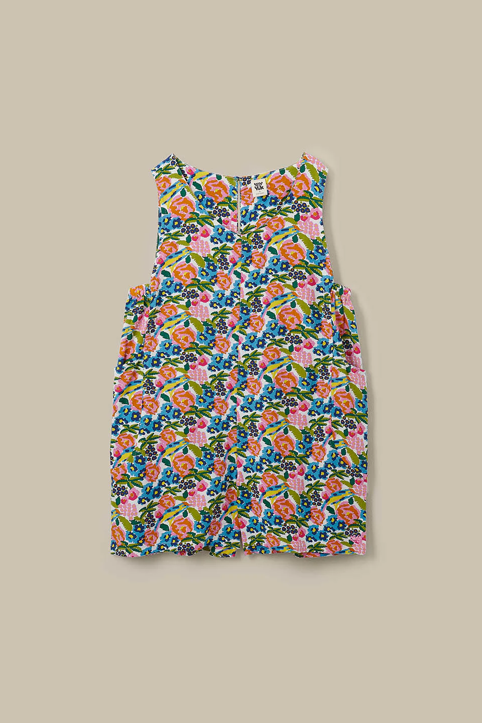 Zadie - Cotton & Viscose Playsuit in Ivory Birdie Floral - Image 5