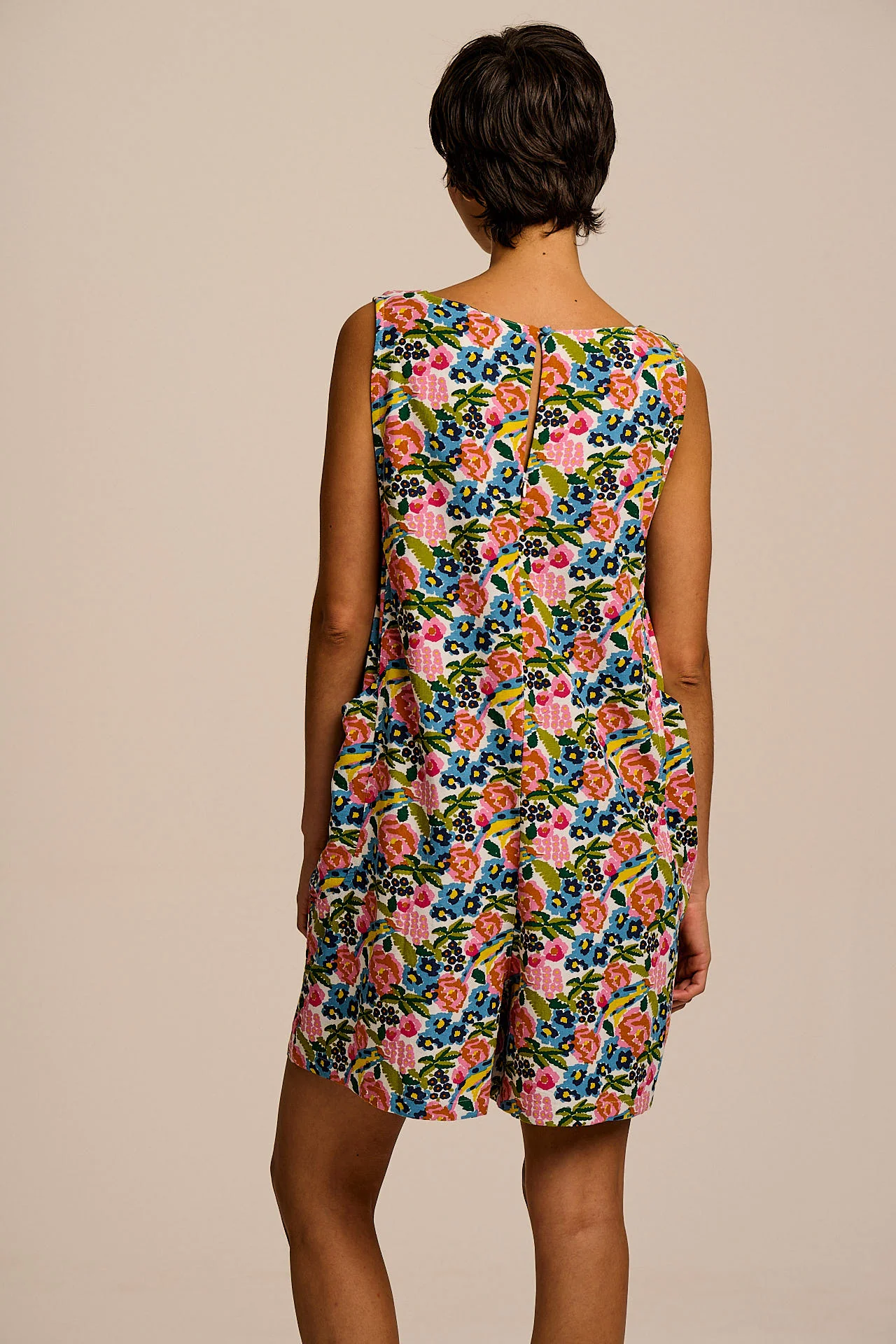 Zadie - Cotton & Viscose Playsuit in Ivory Birdie Floral - Image 7
