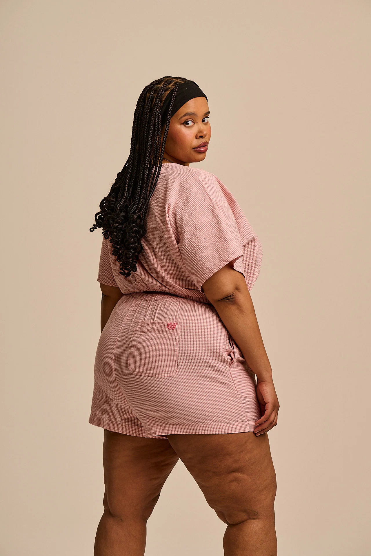 Zamora - Cotton Top in Pink Mini Gingham - Image 5